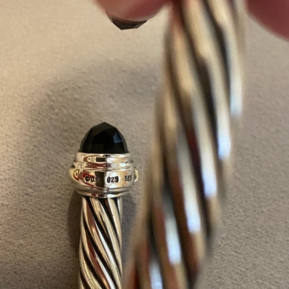 David Yurman 7mm black onyx cable bracelet - Picture 7 of 8